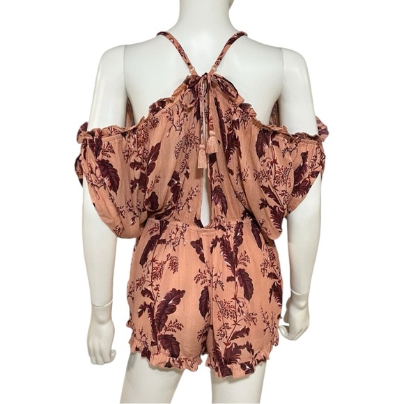 Topshop Pink Old Rose Floral Romper, S - Picture 6 of 9
